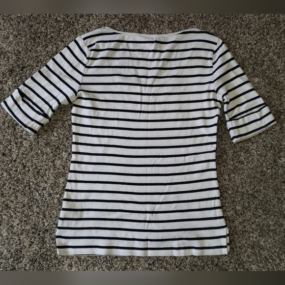 Lauren Ralph Lauren| Preppy Fitted Short Sleeve Tee - Picture 5 of 5